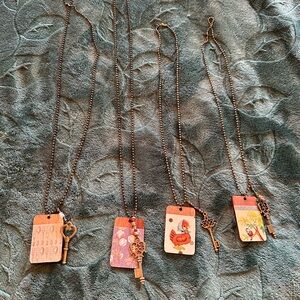 Vintage Key Pendant Necklace Set